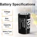 2 x KBT 4 Pack LiFePO4 Phosphate Lithium CR123A with Charger, 3V 500mAh Rechargeable Battery for Flashlight, Headlights,Digital Cameras