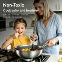 COOKER KING Non Stick Pots and Pans Set, 10pcs Hybrid Stainless Steel Cookware Set, Frying Pans, Saucepans, Saute Pan & Stock Pot, Non Toxic, Oven & Dishwasher Safe, Induction & All Cooktop Compatible