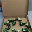St. Patricks Day Wreath Decorations,Shamrocks Wreath for Front Door,Green Glitter Leaves Wreath, St. Patrick's Day Decor for Spring Outdoor Home Wall Window