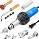 Hot Air Plastic Welder 1600W Plastic Welding Roofing Kit 110V, Vinyl PVC TPO Welding Handheld Plastic Hot Air Heat Gun Welding Torch with Various Nozzles (Standard Ver.)