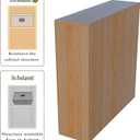 OSCHF 9-Cube Storage Shelf Bookcase - Wooden 3-Tier Floor Standing Open Bookshelf for Home and Office, Display Cabinet, Oak