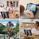 Compatible with iPad Pro 11 inch M4 2024 M5 2025 Waterproof Case,360 Protective Military Drop-Proof,with Strap Stand,Clear Screen Protector,Built-in Pencil Holder for iPad pro 11 Tablet Cover-Black