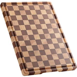 Acacia Wood Cutting Board for Kitchen Chopping Board with Grooves & Handles, Large Wooden Cutting Board for Meat, Vegetables, Fruits, Cheese and Fruits Ideal Kitchen Gifts