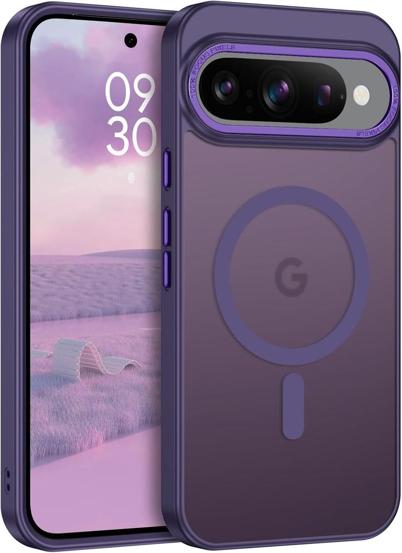 BENTOBEN for Google Pixel 10 Case [Compatible with Magsafe] Translucent Matte Magnetic Pixel 10 Case Slim Thin Shockproof Women Men Protective Phone Cases Cover for Google Pixel 10 6.3", Deep Purple