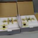 goldenwarm Gold Exterior Door Knobs with Deadbolt, Square Keyed Alike Brushed Gold Exterior Door Lock Sets with Deadbolt, Heavy Duty Brass Front Entry Door Locksets with Deadbolt (Pack of 2)