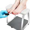 JODSONE Pedicure Foot Rest for Nails Tech with Soft Cushion,Pedicure Stool,Nail Stand,Detachable Stainless Manicure Foot Rest for Home and Salon Use Pedicure Station
