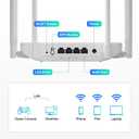 DBIT AC1200 WiFi Router 2.4GHz +5GHz Dual Band MU-MIMO Wireless Internet Router with 4 Gigabit Ethernet Ports, 4 x 5dBi Antennas, Bridge & Repeater Mode, EasyMesh, Guest Network (T18-21K)