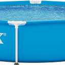 INTEX 28205EH Metal Frame Above Ground Swimming Pool: 8ft x 20in Puncture-Resistant Material Easy Assemble Rust Resistant 483 Gallon Capacity