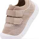 BMCiTYBM Baby Walking Shoes Infant Boys Girls Slip On Tennis Sneakers Lightweight Barefoot Sock Shoes Outdoor Indoor Non-Slip Sneakers for 6 9 12 18 24 Months Camel Size 4 Toddler