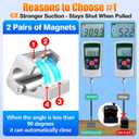 AGVEE 6 Pack Magnetic Cord Organizer Clips, 10mm Ultra-Thin Aluminum Cable Management Holder, 2 Pairs of Strong Magnets Keeper for Home Desk Office Gadgets Accessories, Residue-Free Tape, Silver