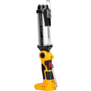 Flashlight for Dewalt 20v Battery, 35w 2000LM Portable Light with 3 Modes Lighting, USB-A Charging Port, Hook for Car Repairing, Garage, Jobsite, Power Outages