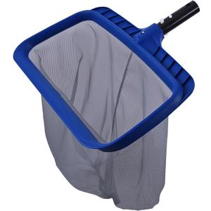 POOLAZA Pool Skimmer Net, Larger Capacity Pool Net Skimmer with Durable Deep Net, Sturdy Frame Pool Nets for Cleaning Effortlessly, High-Efficiency Pool Leaf Net with Easy Scoop Edges (Navy Blue)