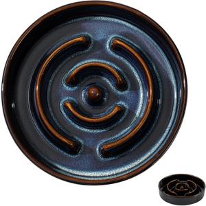 Havniva 1.2 Cup Slow Feeder Dog Bowls, 7.3 Ceramic Dog Slow Feeding Bowls for Small Dogs Puzzle Dog Food Bowls for Fast Eater, Pet Slow Feeding Dish Non-Slip & Anti-Choking