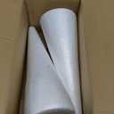 PRETYZOOM White Solid Foam Cone 13.38 Inch for Kids Crafts DIY Craft Foam Cone Accessories Christmas Ornament Decoration and Home Projects