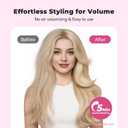 Farery 2.4" Thermal Brush, Large Barrel Heated Round Brush with Triple PTC & 5 Heat Settings (280-420F), Lightweight Dual Voltage for Voluminous Big Curls, Waves & Straightening Long Hair, Pink