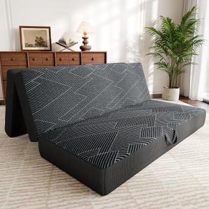 Vamcheer Folding Mattress Twin Size Foldable Mattress 6 Inch 75"x38"x6" | Tri Folding Mattress Trifold Memory Foam Mattress with Washable Cover, Handle & Non-Slip Bottom for Travel Camping Guest