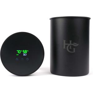 Herb Guard Auto-Cure Smart Jar and Vacuum Seal Curing Jar with Built In Hygrometer (2 Liter) Curing Kit & Child Resistant Container Keeps Herbs and Serving Spices Fresh for Months