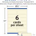 Avery Printable Place Cards with Sure Feed Technology, 1-7/16" x 3-3/4", Textured Ivory, 150 Blank Tent Cards for Laser or Inkjet Printers (5012)