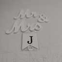 Mr. and Mrs. Sign for Wedding Party Decorations, Sweetheart Table Centerpiece, Photo Prop, Bridal Shower Gift (White)