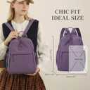 Mini Backpack for Women Nylon Small Backpack Purse Crossbody Sling Bag Convertible Backpack Casual Shopping Daypack (Purple)