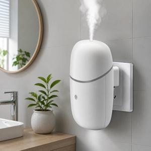 Waterless Diffuser, Quiet Essential Oil Diffuser with Low/High Levels and Timer, Plug in Diffuser with Night Light, Wall Aromatherapy Diffuser for Home, Living Room, Bedroom, Bathroom, White