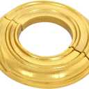 Renovators Supply Manufacturing Aluminum Escutcheon Plate 3.88" OD Escutcheon 1.5" IPS Lacquered Brass Finish Radiator Flange