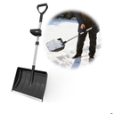 Snow Shovel for Driveway, Snow Removal Shovel with Ergonomic D-Grip Handle, 48-inch Long Lightweight Shoveling Tool, Large Capacity Shovel for Garden, Car Garage, Home Sidewalk and Camping, Black
