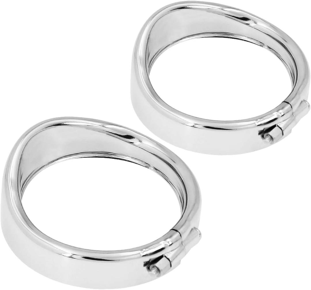 Turn Signal Trim Ring Chrome Visor Style Cover Fit for Harley Touring Electra Glide Road King Softail Fatboy