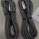 USBC to USBC 100W [10ft/2 Pack] USB C to USB C Fast Charging Cable Braided C to C Charger Cord for MacBook Pro/Air, iPhone 16 15 Pro Max Plus,iPad Pro,Samsung Galaxy S25 Ultra S24 S23,Pixel,PS5,Switch (Grey)