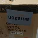 Drafting Chair with Back Footrest Adjustable Office Stool Chair 360 Swivel Rolling Stool with Wheels Desk Chair with Backrest for Drafting Office Lab Studio Counter Bedroom Kitchen Shop (Black)