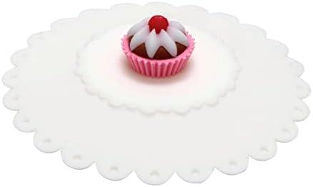 Supreme Housewares Cup Lids Silicone Food Grade Magic Cup Cap Drink Cup Lids Anti-dust, Airtight Seal, Ideal for Coffe Mugs, Cups, and Glass, Magic Cup Cap (Fairy Cake) (4.25 inch)