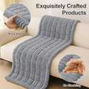 hyha Couch Covers for Dogs Washable, Non Slip Plush Dog Sofa Protectors, Fuzzy Pet Couch Covers for 3 Cushion Sofa Pet Friendly (Grey, 27.6" x 88")