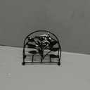 Cast Iron Bird & Tree Classic Napkin Holder/Tabletop Freestanding Tissue Dispenser, Black