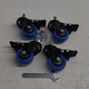 Stem Caster Wheels 2 inch Heavy Duty, Swivel Threaded Stem Mount Casters Set of 4 with American Size UNC 3/8"-16 x 1