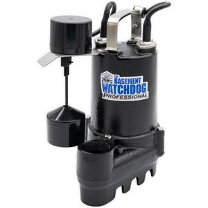 THE BASEMENT WATCHDOG Model SI-33V 1/3 HP 4,000 GPH at 0 ft. and 3,200 GPH at 10 ft. Cast Iron Submersible Sump Pump with Vertical Float Switch