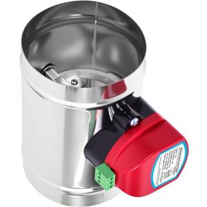 4" Motorized Duct Damper,AC 110V On/Off Backdraft Damper Control, Stainless Steel Airflow Control Damper for HVAC System
