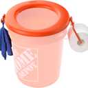 Bucket Toilet Seat, Portable Toilet Seat for 5 Gal Buckets, Camping Toilet Seat, Snap-on Toilet Seat for Outdoor, Camping, Hiking, Emergency, Car, Boat, RV Travel (Orange)