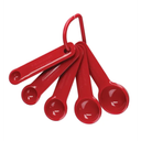 6pcs. Orbit Measuring Spoons, Red