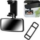 Baby Car Mirror Rear Facing with Hanging Collet, Practical Car Mirror for Baby Rear Facing with 360° Adjustable & Larger Curved Field of View, Shock Resistant Babies Mirrors for Cars