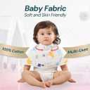 Blessique Baby Burp Cloths 5 Pieces 100% Cotton Muslin Soft Absorbent Burping Cloth for Baby Boy Babygirl, Baby Towels, Baby Girl Newborn Essentials, Paos para Eructos De Beb