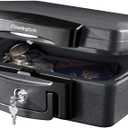 SentrySafe H0100 Fireproof Waterproof Box with Key Lock, 0.17 Cubic Feet Black [New Improved Version]