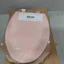 Bemis 1500EC Durable Wood Toilet Seat with Easy Clean Hinges, Made in USA, Elongated, Venetian Pink