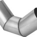 A-KARCK Turn Down Exhaust Tip 5.0" Inlet with a Clamp,Mild Steel Exhaust Pipe Mandrel Bend, Custom Your Own Exhaust System