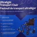 Medline Heavy Duty Transport Chair supports up to 500 lbs., Bariatric Transport Wheelchair, 22" x 18" seat, Blue Frame