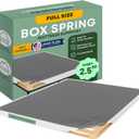 Greaton, 2.5 Full Size Box Spring Only for Full Size Bed Amish-Made in the USA Solid Wood Mattress Foundation with Stable & Quiet Support Flat-Packed & Easy Assembly,  White