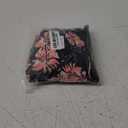 Fanuerg Women High Waisted Bikini Sets V Neck Cross Twist Front Two Piece Swimsuit Tummy Control Bathing Suit (X-Large, Black Floral)