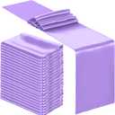 Bencailor 24 Pcs Light Purple Satin Table Runner Bulk 12 x 108 Inches Long Table Runners Bright Smooth Fabric Tablecloth for Wedding Banquet Birthday Spring Graduation Party Decorations