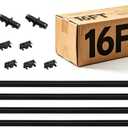 Hiiglxii 8FT H Track Lighting Rails Kit with Connectors, Black