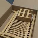 Worthyeah Bamboo Dish Drying Rack, 3 Tier Collapsible Wooden Dish Drainer Rack with Utensil Holder, Plate Rack for Kitchen Counter, Large Folding Drying Holder 51 pcs Grid