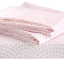 Vonty Kids Bed Sheets Full Pink Heart Printed Sheets for Girls, Soft Lightweight Microfiber Easy Wash Bedding Set (1 Fitted Sheet + 1 Flat Sheet + 1 Pillowcase)